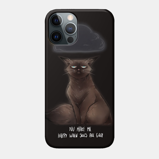 Moody Cat - Cat - Phone Case