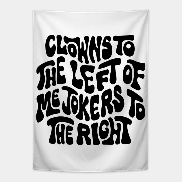 Clowns and Jokers Word Art Tapestry by Slightly Unhinged