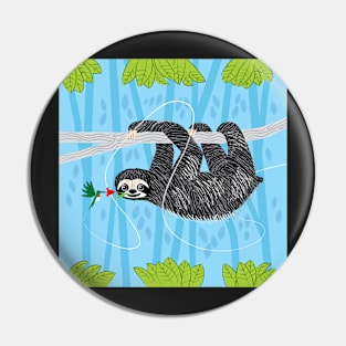 The Sloth and The Hummingbird Pin