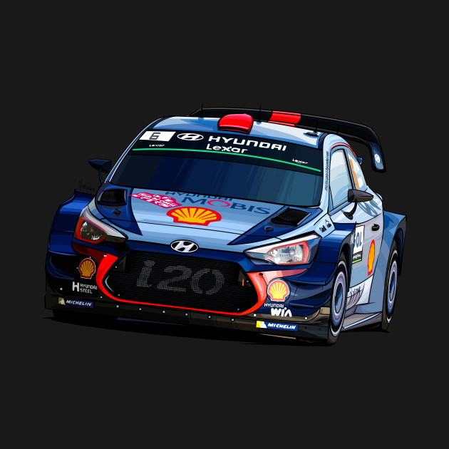 Disover Hyundai i20 WRC - Illustration - Hyundai I20 Wrc - T-Shirt