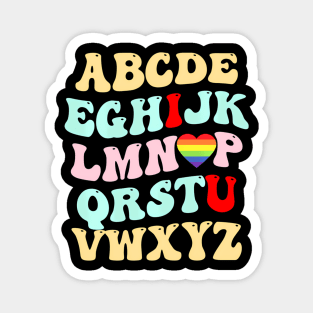 Alphabet ABC LGBT Heart Magnet