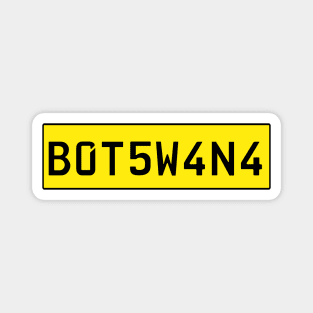 Botswana car license plate Magnet