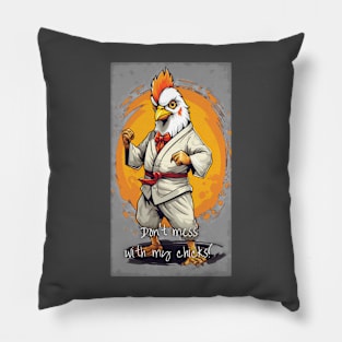 Kung Fu Rooster Pillow