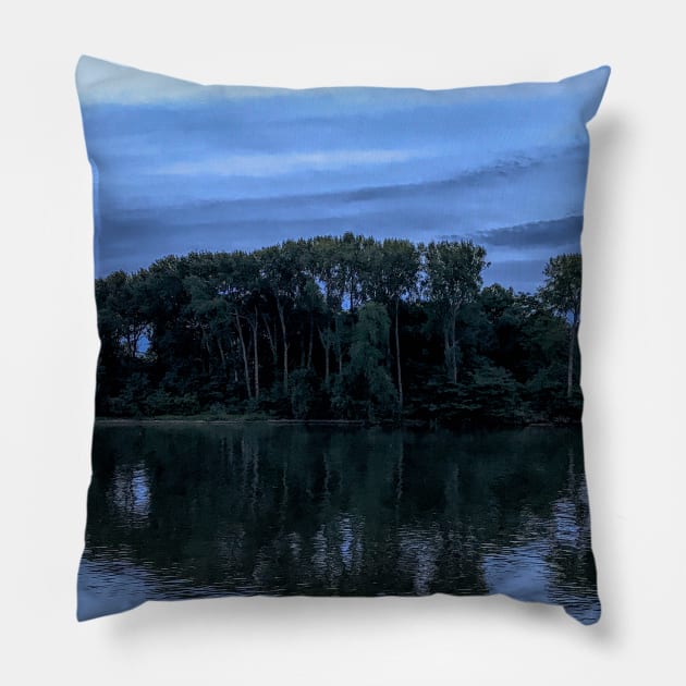 The Seine at Twilight Pillow by Memories4you