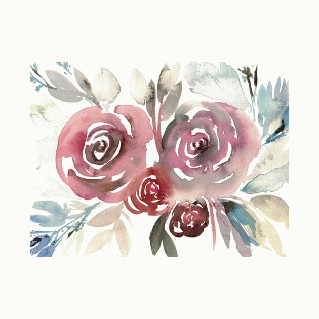 Flowing Watercolor Roses by Amplified Watercolors 