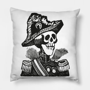 Calavera Colonel | Skeleton | Day of the Dead | Dia de los Muertos | Skulls and Skeletons | Vintage Skeletons | Military | Posada | Pillow