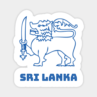 Sri Lanka flag lion with sword Magnet