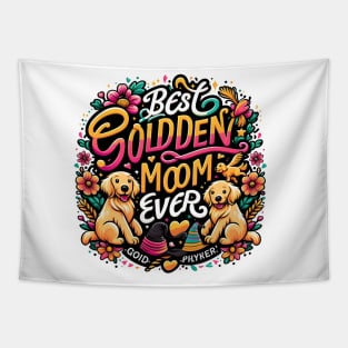 Best Golden Retriever Mom Ever Funny Dog Lover Gifts Women Tapestry