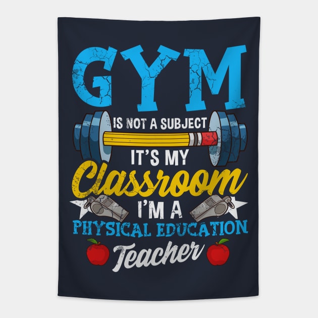 Gym Physical Education Teacher Tapestry by E