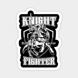 skull knight black and white Magnet