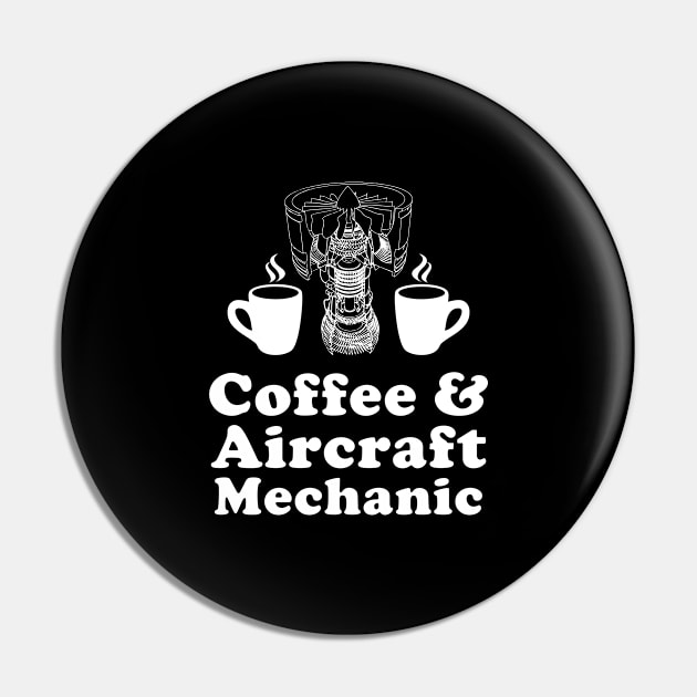 Coffee and Aircraft Mechanic Pin by cecatto1994