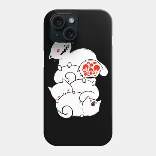 Strange Pile Of Monster Cats Drawing Phone Case