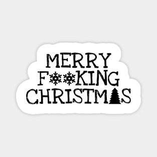 Rude Merry Fucking Christmas Antisocial Xmas Magnet