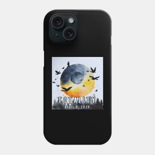 Totality April 8, 2024 Total Eclipse Bird Lover Phone Case