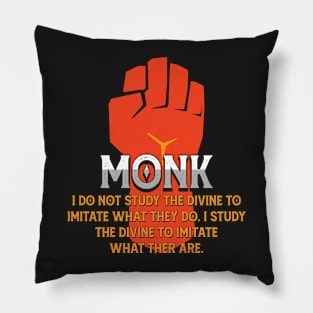 Monk Tabletop Class Pen and Paper DnD Gift Pillow