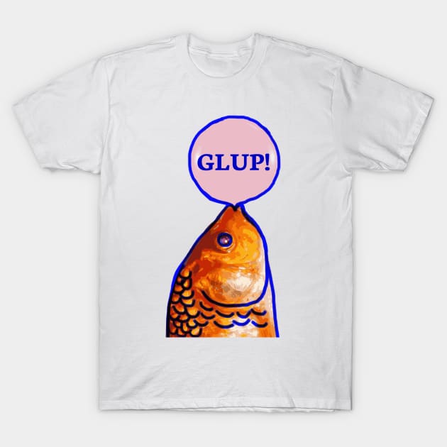 Fish Making Bubble Gum - Fish - T-Shirt