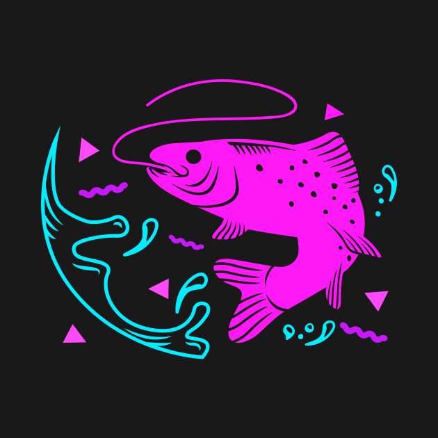 Fishing Vaporwave Fisherman Bass Fish Aesthetic by Alex21