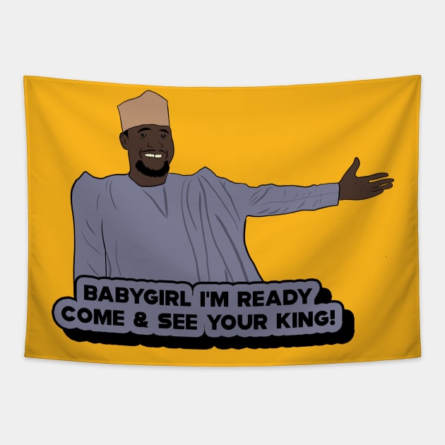 Usman 90 Day Fiance Come and See Your King Tapestry by Hevding