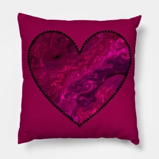 Dark Pink Heart Pillow