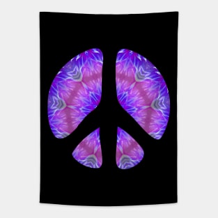 Peace Symbol - Violet Pattern 2 Tapestry