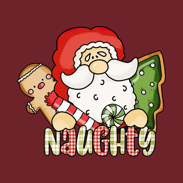 Naughty or Nice Shirt Matching Christmas Couples Costume by wfmacawrub