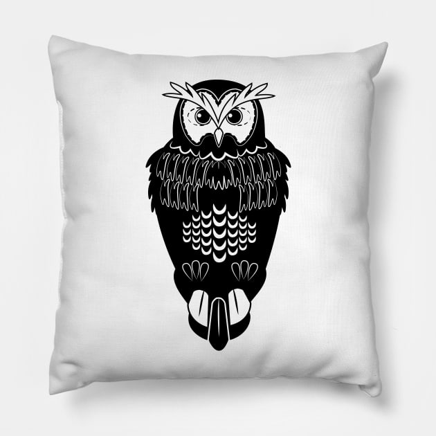Owl Silhouette Pillow by Florentino