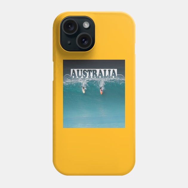 Australia surf board Phone Case by TeeText