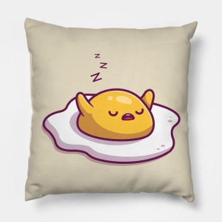 Cute Fried Egg Sleeping Cartoon Pillow