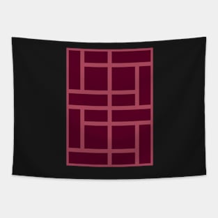 A Brick Orthogonal Pattern - Warm Red Tapestry