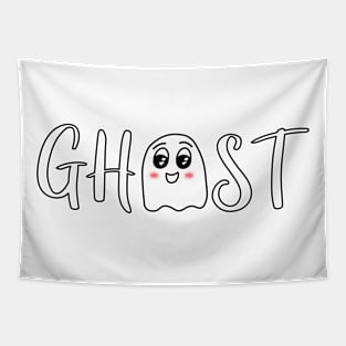 Ghost Lettering Word Cute Tapestry