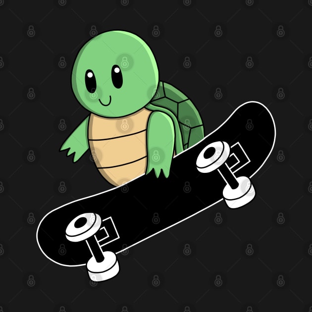 Green Turtle on Skateboard by pako-valor