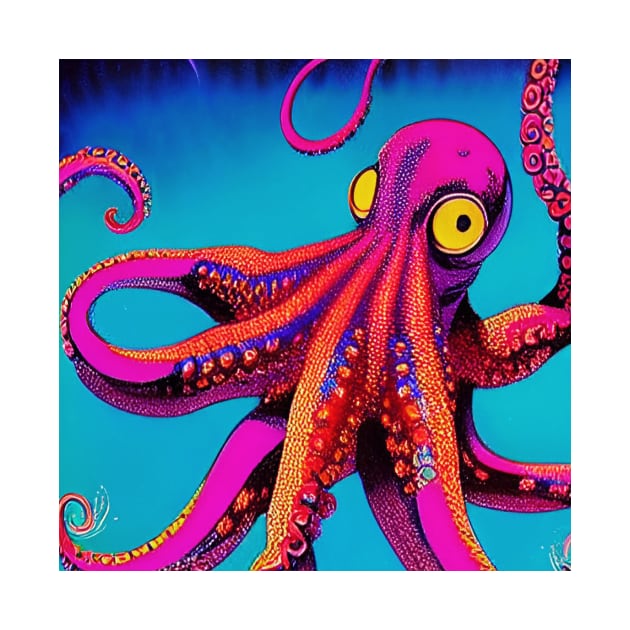 Psychedelic Octopus by Mihadom