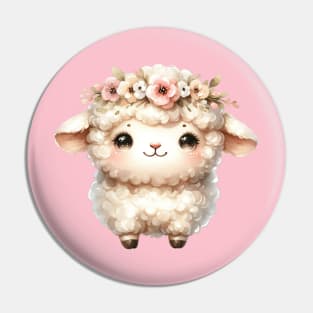 Adorable Baby Sheep Boho Babies A Whimsical Watercolor Gathering Pin