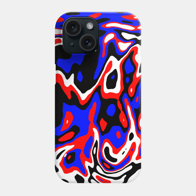 BLACK BLUE RED AND WHITE Phone Case by fashionart99