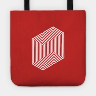 Optical Illusion (Impossible Minimal B & W Lines) Tote