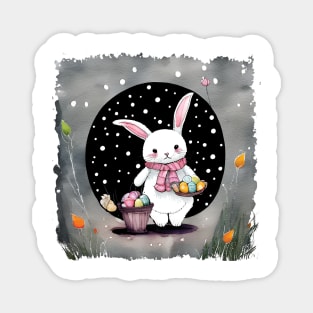 Easter Day Cute Bunny with eggs Magnet