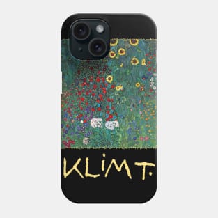 Farmergarden with Sunflower by Gustav Klimt Phone Case