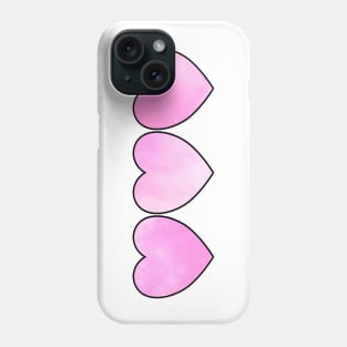 3 Hearts Phone Case