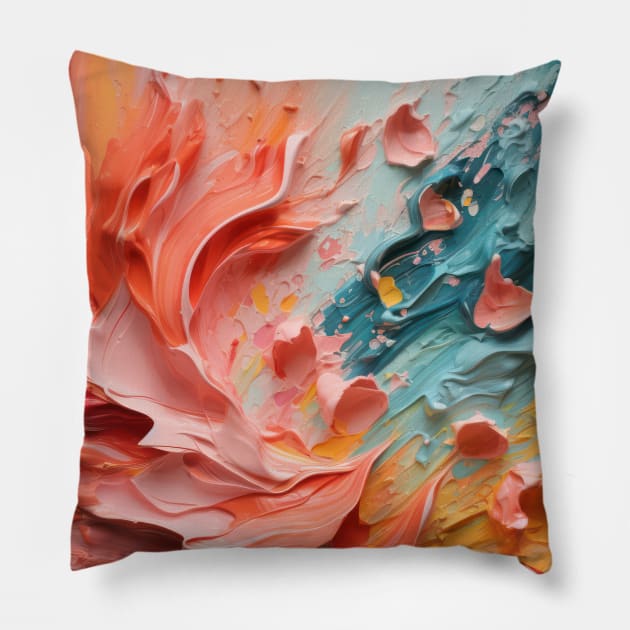 Abstract Strokes: Acrylic Brush Stripe Extravaganza Pillow by star trek fanart and more