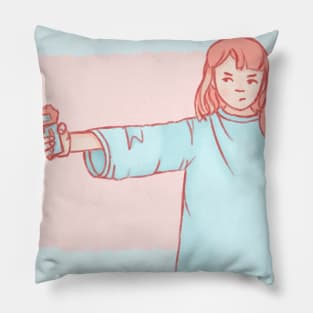 girl with a gun Pillow