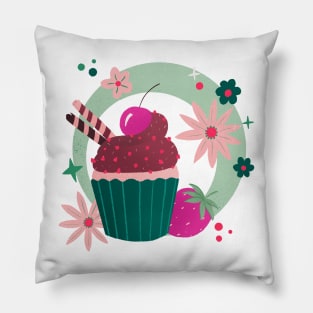 Strawberry cupcake Pillow