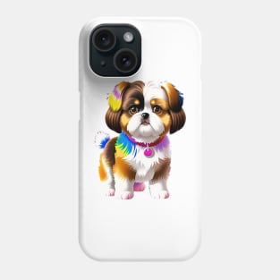 Tie Dye Shih Tzu Puppy 02 Phone Case