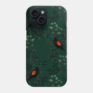 Red-Winged Blackbird Pattern Phone Case