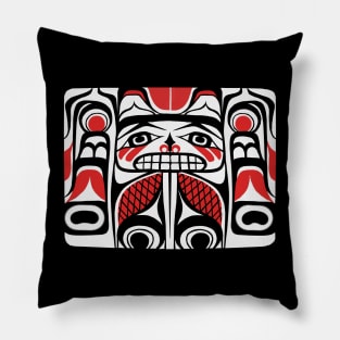 Pacific Northwest Native American Blanket Box Design Pillow