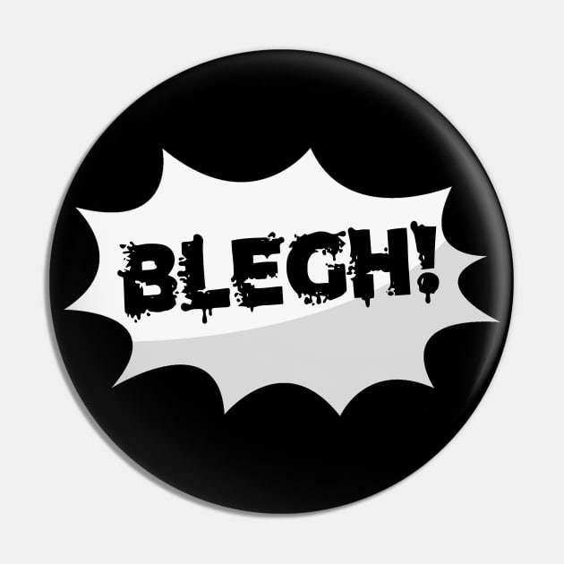 Blegh Metal Music Fan Pin by Gothic Rose Designs