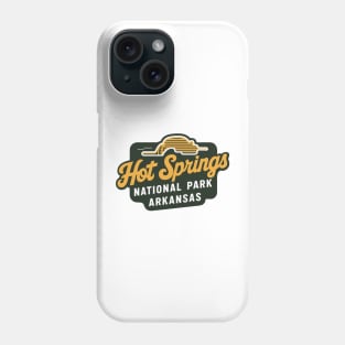 Hot Springs National Park Travel Art Badge Phone Case