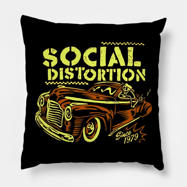 Social Distortion Pillow by CosmicAngerDesign