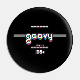 Groovy 1960 ColorGroove Retro-Rainbow-Tube nostalgia (wf) Pin