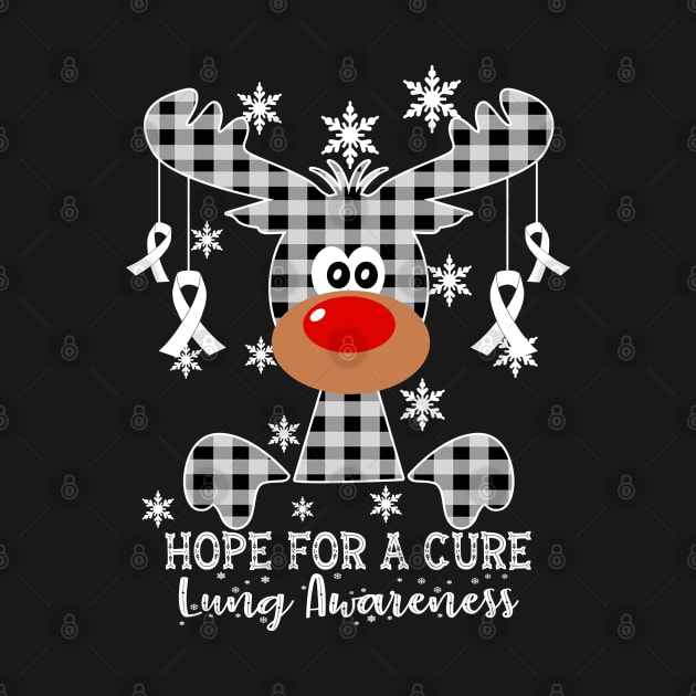 Reindeer Hope For A Cure Lung Awareness Christmas by HomerNewbergereq