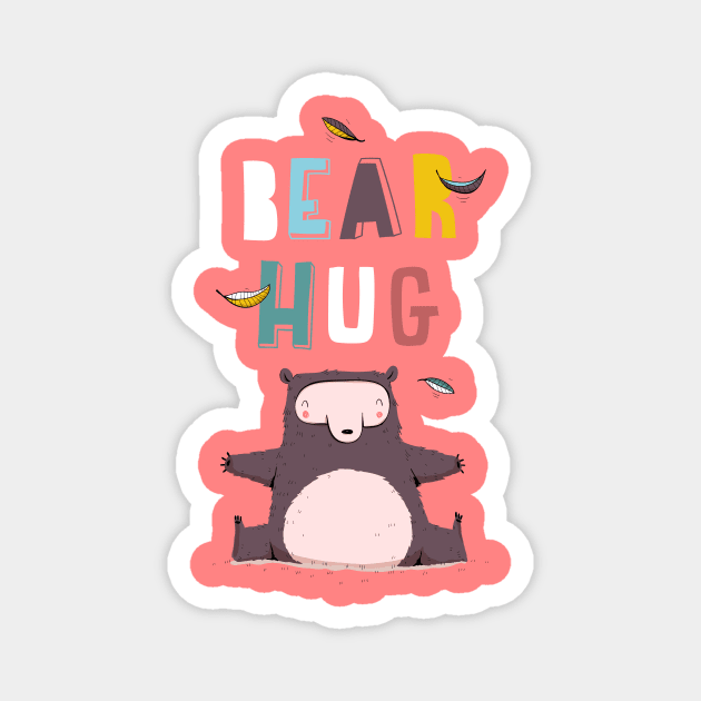 Bear hug Magnet by 3antsinarow